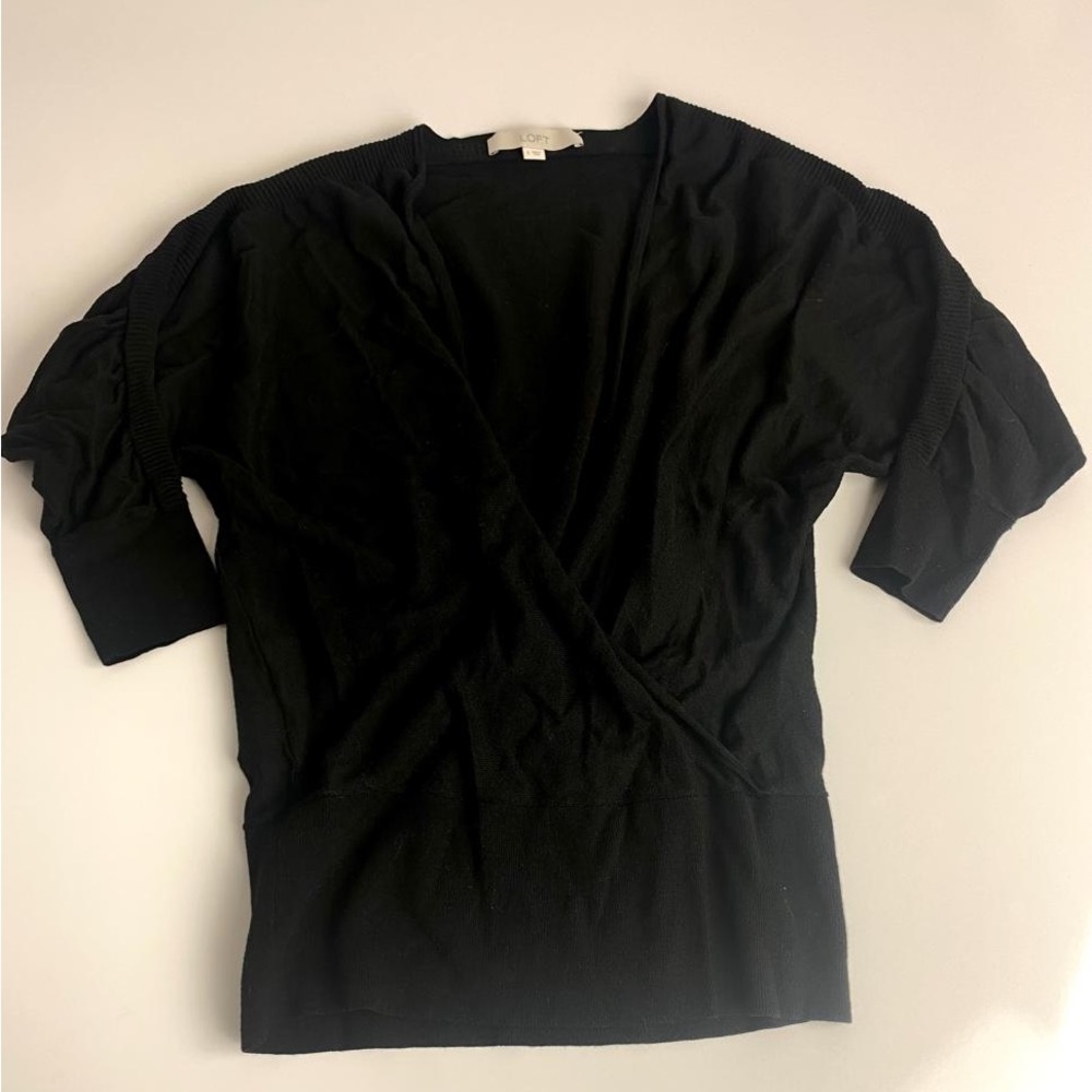 Ann Taylors the LOFT Sweater Womens Small Black Business Casual - Picture 6 of 14